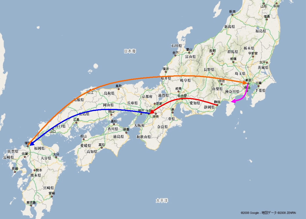 大阪 から 静岡