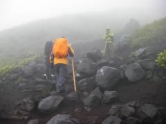 険しい登山道