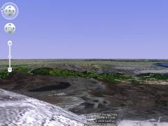 GoogleEarthで見た山中湖方面