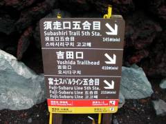 須走口下山道案内板